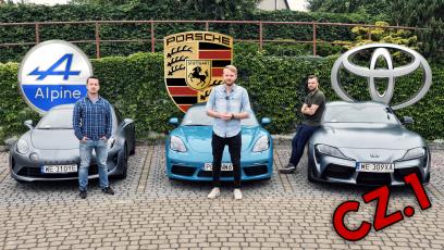 Porsche 718 Boxster, Alpine A110S, Toyota Supra - pojedynek trzech podejść (cz. 1.)