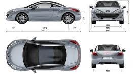 Peugeot RCZ - szkic auta - wymiary