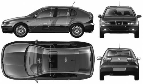 Szkic techniczny Seat Leon I CUPRA 5d