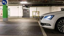 Skoda Superb Laurin & Klement 2.0 TDI 150 KM - galeria redakcyjna - lewy przedni reflektor - włączon