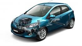Mazda 2 Facelifting - wersja 5-drzwiowa - schemat konstrukcyjny auta