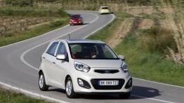 Kia Picanto 2011 - wersja 5-drzwiowa - przód - reflektory włączone