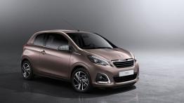 Peugeot 108 (2014) - wersja 3-drzwiowa - przód - reflektory włączone