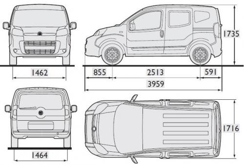 Szkic techniczny Fiat Qubo Qubo Seria 1