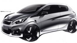 Peugeot 108 (2014) - wersja 3-drzwiowa - szkic auta