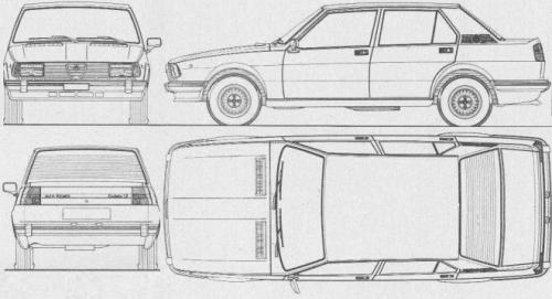 Szkic techniczny Alfa Romeo Giulietta Nuova I
