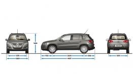 Volkswagen Tiguan - szkic auta - wymiary
