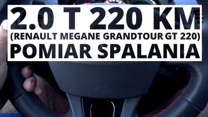 Renault Megane Grandtour GT 220, 2.0 T 220 KM (MT) - pomiar spalania