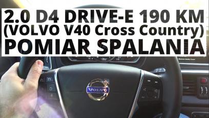 Volvo V40 Cros Country 2.0 D4 Drive-E 190 KM (AT) - pomiar spalania 