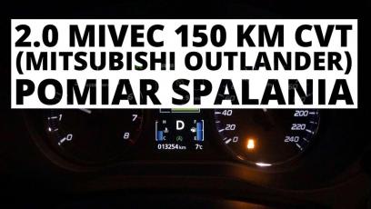 Mitsubishi Outlander 2.0 MIVEC 150 KM (CVT) - pomiar spalania 
