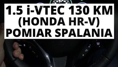 Honda HR-V 1.5 i-VTEC 130 KM (CVT) - pomiar spalania
