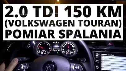 Volkswagen Touran 2.0 TDI 150 KM (MT) - pomiar spalania
