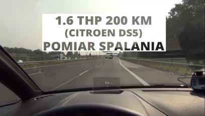 Citroen DS5 1.6 THP 200 KM - pomiar spalania