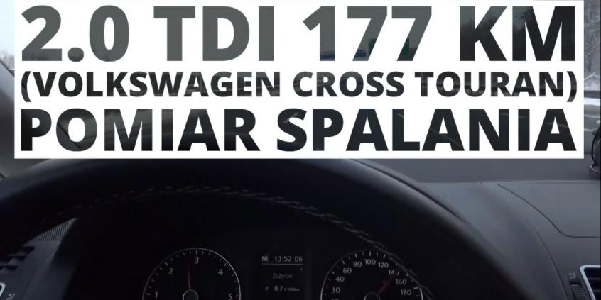 Volkswagen Cross Touran 2.0 TDI 177 KM (AT) - pomiar spalania 