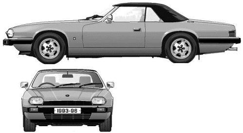 Szkic techniczny Jaguar XJS III Cabrio