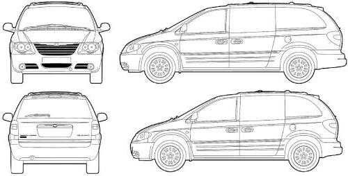 Szkic techniczny Chrysler Voyager V Grand Voyager