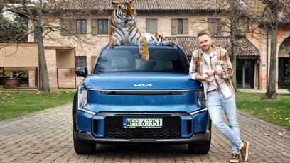 Kia EV9 - niby z tygrysem mu do twarzy