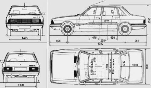 Szkic techniczny Talbot Solara