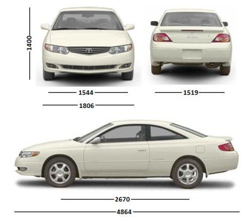 Szkic techniczny Toyota Camry IV Coupe Solara