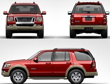 Szkic techniczny Ford Explorer IV Standard