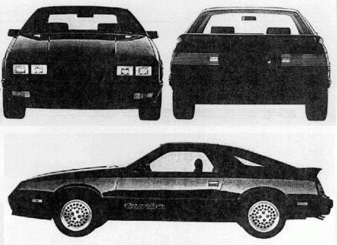 Szkic techniczny Plymouth Laser