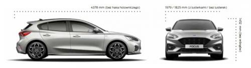 Szkic techniczny Ford Focus IV Hatchback