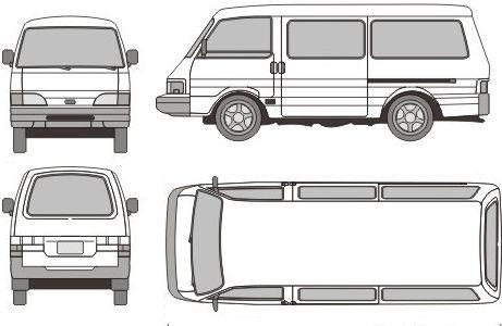 Szkic techniczny Kia Besta
