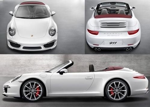 Szkic techniczny Porsche 911 991 Carrera 4/4S Cabrio