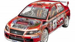 Mitsubishi Lancer Evo WRC - szkic auta