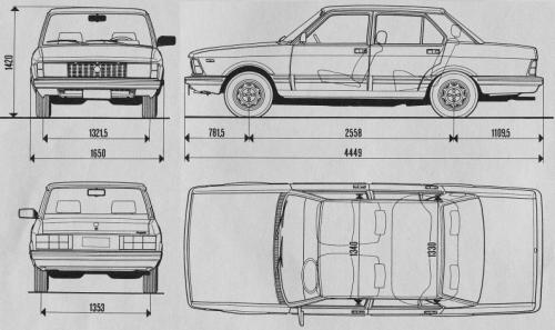 Szkic techniczny Fiat Argenta