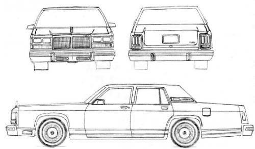 Szkic techniczny Ford LTD III