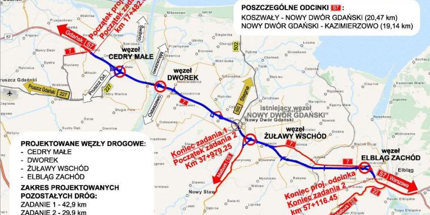S7 do Gdańska dłuższa o 40 km