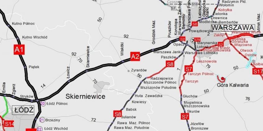 Powstanie dodatkowy pas ruchu na A2 od Warszawy do Łodzi