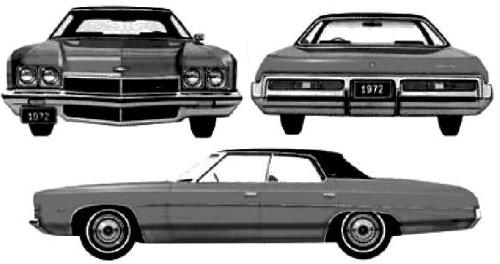 Szkic techniczny Chevrolet Caprice Classic II Sedan