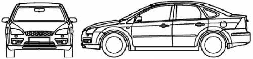 Szkic techniczny Ford Focus II Sedan
