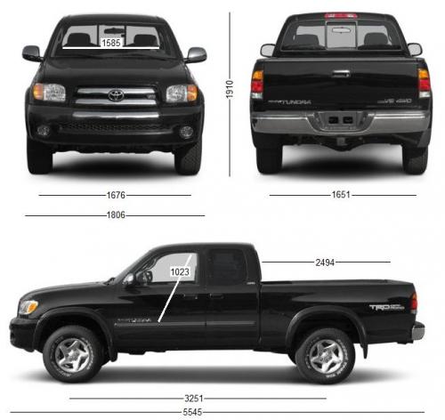 Szkic techniczny Toyota Tundra I