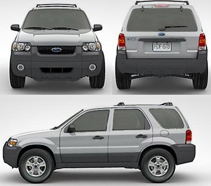 Szkic techniczny Ford Escape II