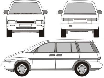 Szkic techniczny Nissan Prairie II