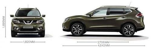 Szkic techniczny Nissan X-Trail III Terenowy