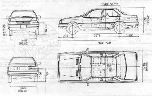 Szkic techniczny Hyundai Stellar