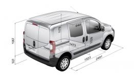 Peugeot Bipper - szkic auta - wymiary