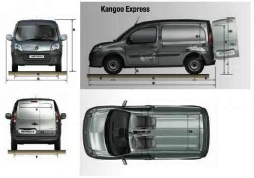 Szkic techniczny Renault Kangoo II Express