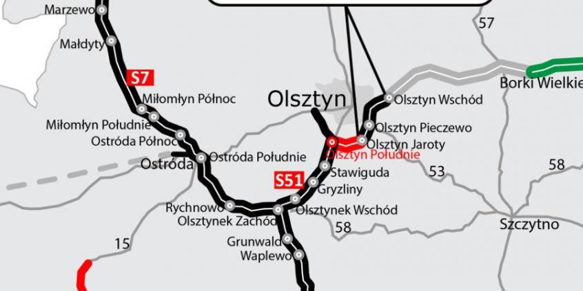 Kolejny fragment południowej obwodnicy Olsztyna już przejezdny