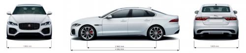 Szkic techniczny Jaguar XF II Sedan Facelifting