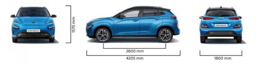 Szkic techniczny Hyundai Kona I Crossover Electric Facelifting