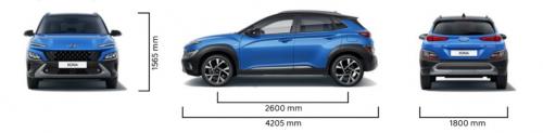 Szkic techniczny Hyundai Kona I Crossover Facelifting