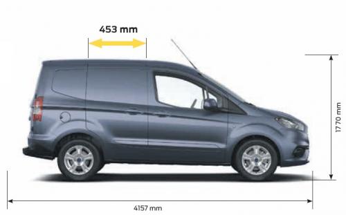 Szkic techniczny Ford Transit Courier Van Facelifting