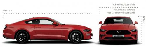 Szkic techniczny Ford Mustang VI Fastback Facelifting