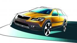 Skoda Octavia II Scout Facelifting - szkic auta