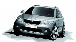 Skoda Octavia II Scout Facelifting - szkic auta